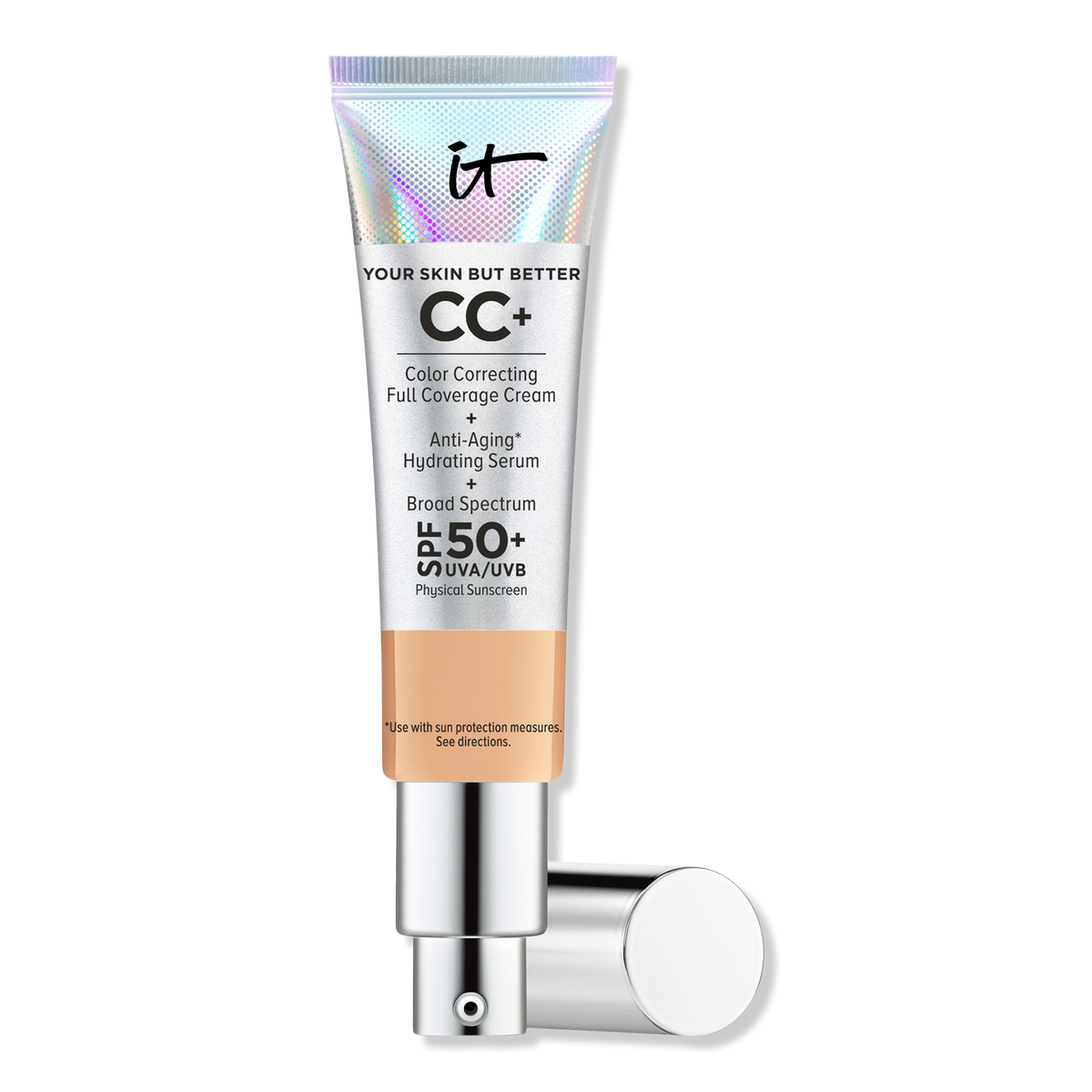 IT Cosmetics CC+ Cream with, SPF 50+, Medium Tan, 1.08 oz