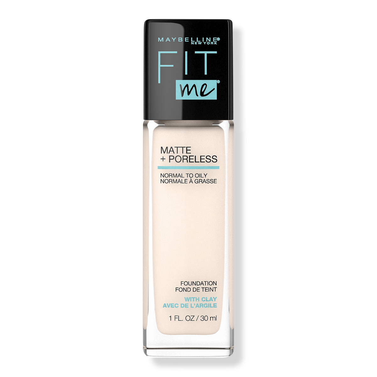 Maybelline Fit Me Matte + Poreless Liquid Foundation, Fair Porcelain 102, 1 oz