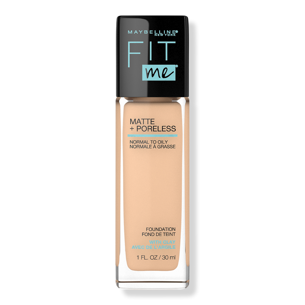 Maybelline Fit Me Matte + Poreless Liquid Foundation, Soft Sand 124, 1 oz