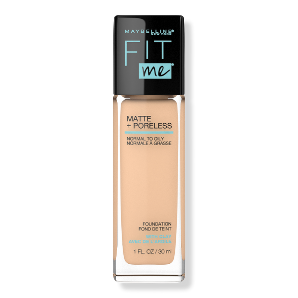 Maybelline Fit Me Matte + Poreless Liquid Foundation, Soft Sand 124, 1 oz