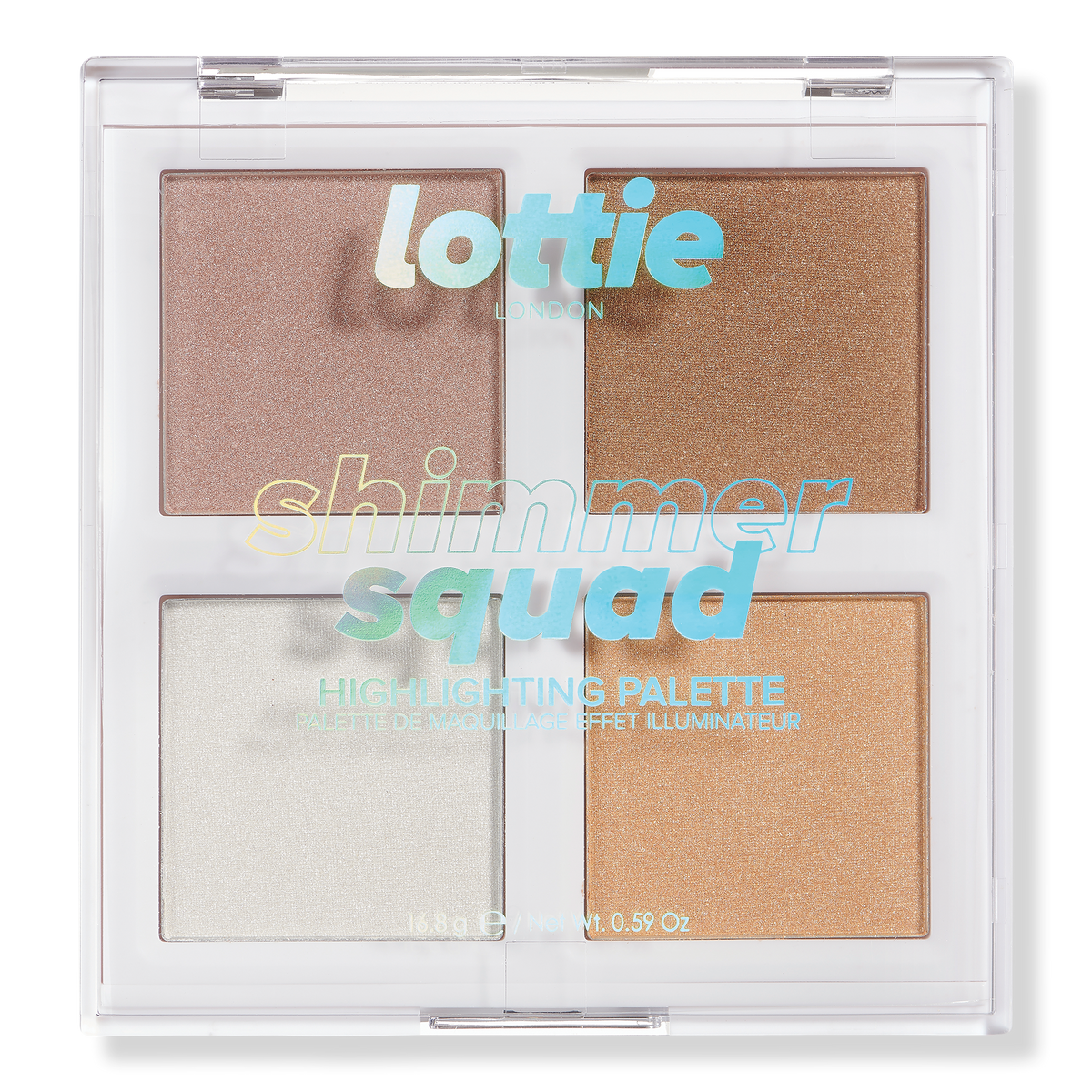Lottie London Shimmer Squad Powder Highlighter Quad, 0.59 oz