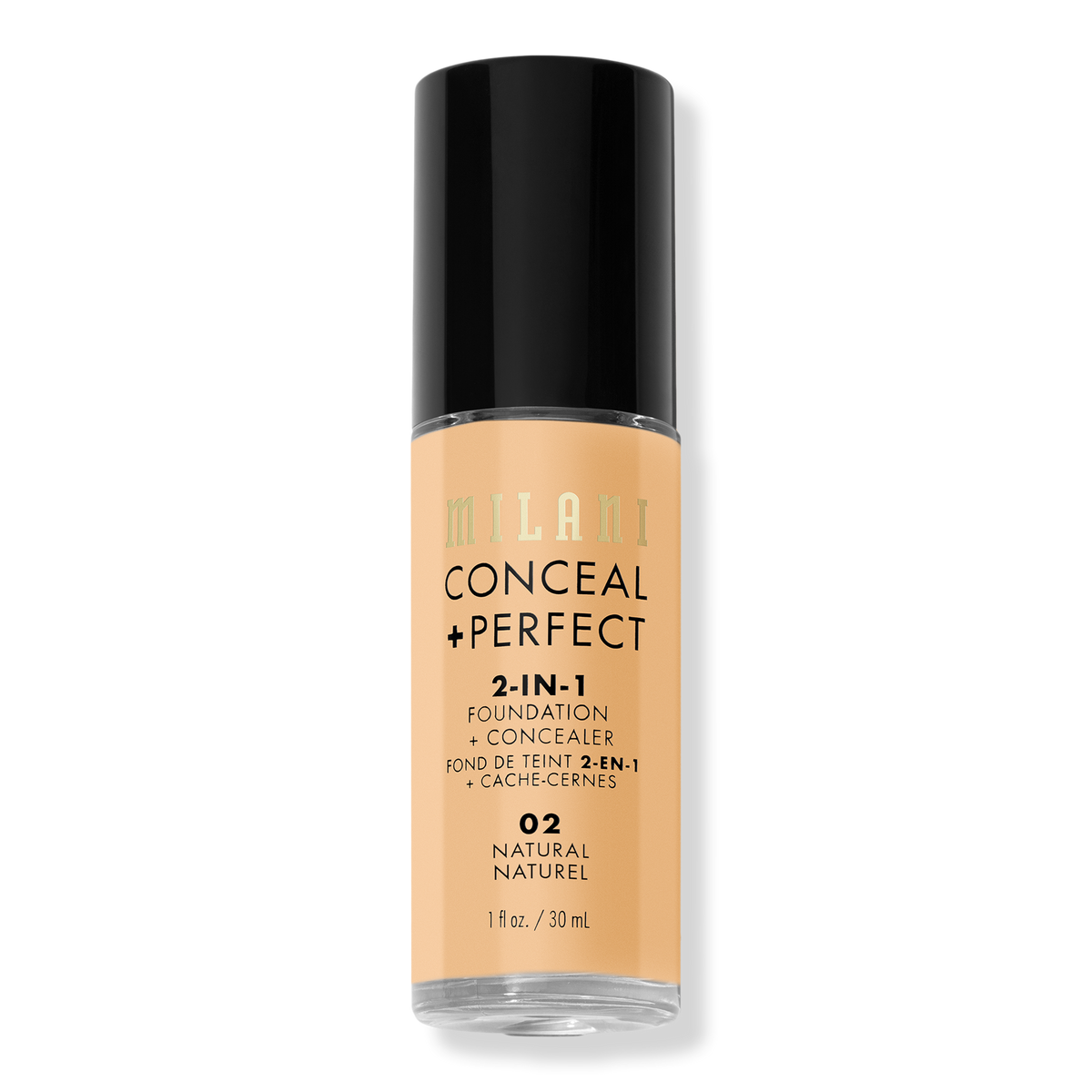 Milani Conceal + Perfect 2-in-1 Foundation + Concealer, Natural, 1 oz