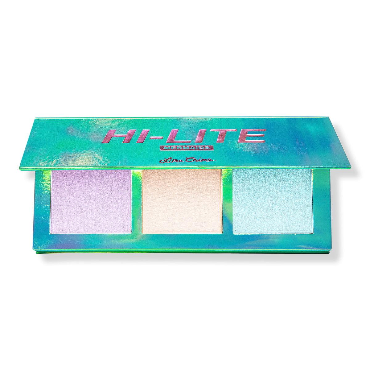 Lime Crime Mermaids Hi-Lite Palette, Sparkling Lavender, Ivory, Seafoam, 0.14 oz