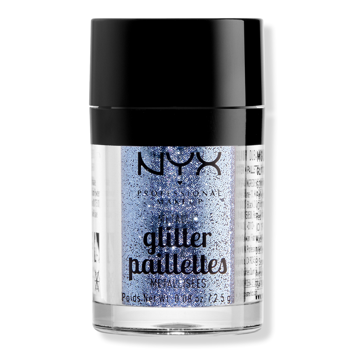 NYX Professional Makeup Metallic Glitter, Darkside, 0.08 oz
