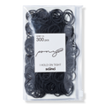 Scünci Mixed Size Rubber Bands, Black, 300 ea