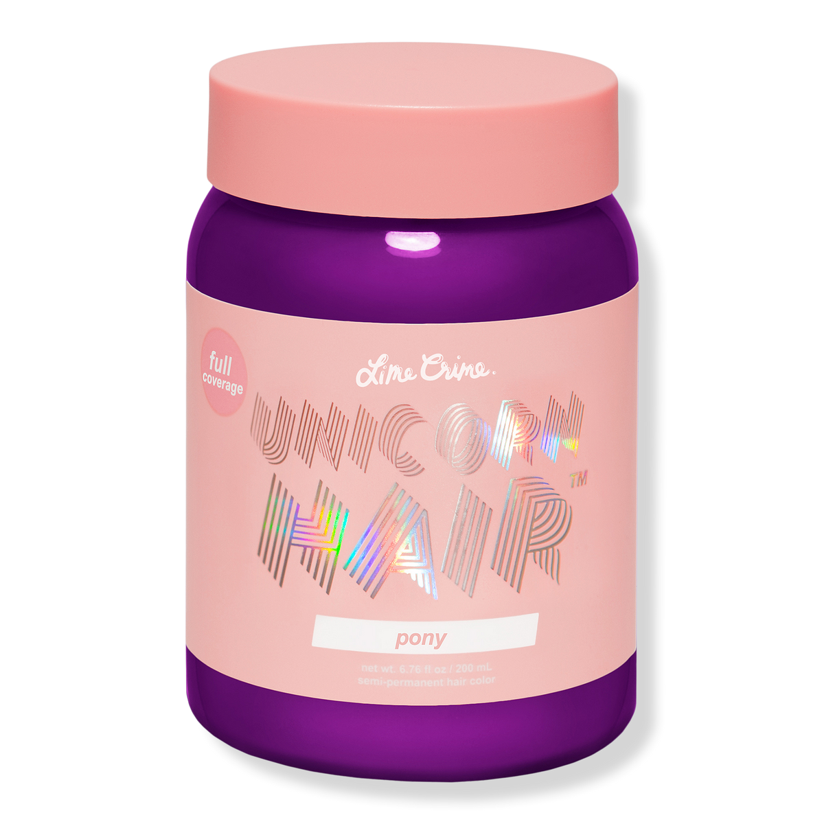 Lime Crime Unicorn Hair Semi-Permanent Hair Color Full Coverage, Pony, 6.76 oz