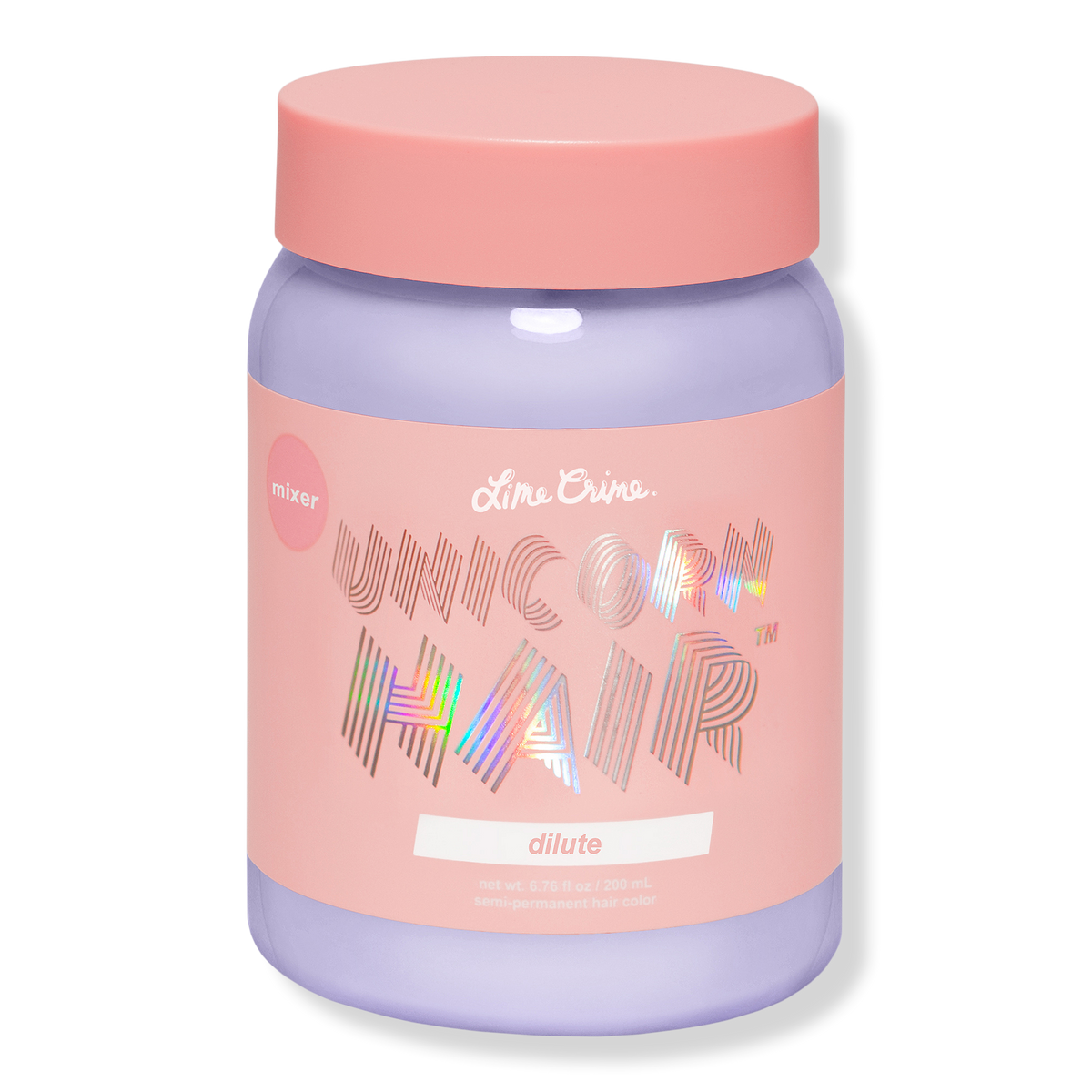 Lime Crime Unicorn Hair Semi-Permanent Hair Color Mixer Dilute, Dilute, 6.76 oz