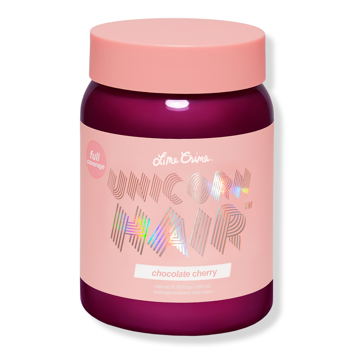 Lime Crime Unicorn Hair Semi-Permanent Hair Color Full Coverage, Chocolate Cherry, 6.76 oz