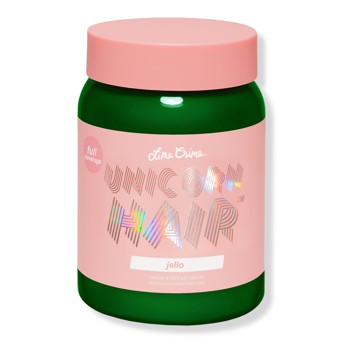 Lime Crime Unicorn Hair Semi-Permanent Hair Color Full Coverage, Jello, 6.76 oz