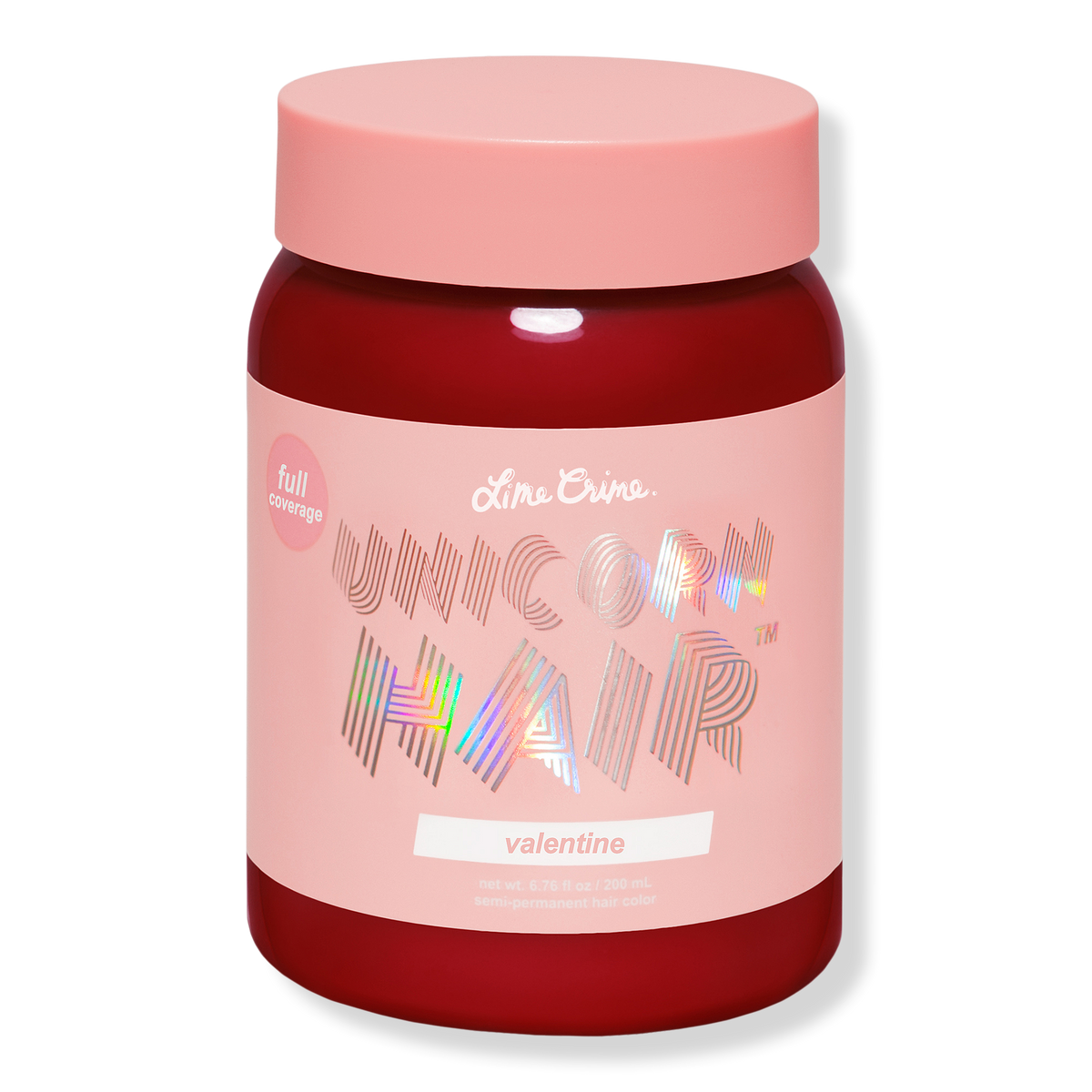 Lime Crime Unicorn Hair Semi-Permanent Hair Color Full Coverage, Valentine, 6.76 oz