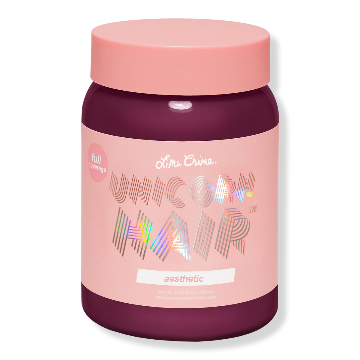 Lime Crime Unicorn Hair Semi-Permanent Hair Color Full Coverage, Aesthetic, 6.76 oz