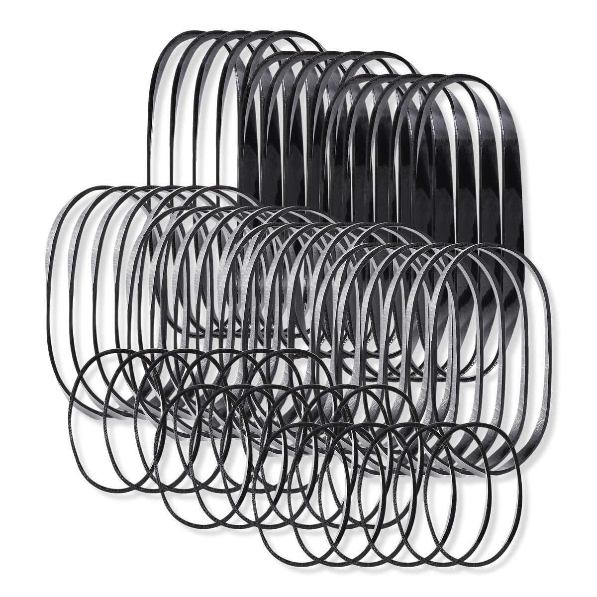 Kitsch Black No-Snag Elastics, 100 ct