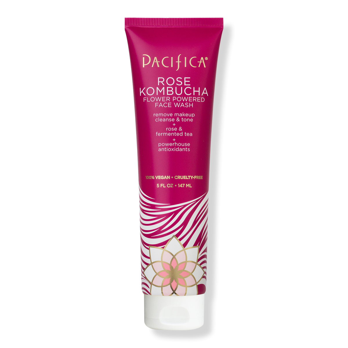 Pacifica Rose Kombucha Flower Powered Face Wash, 5 oz