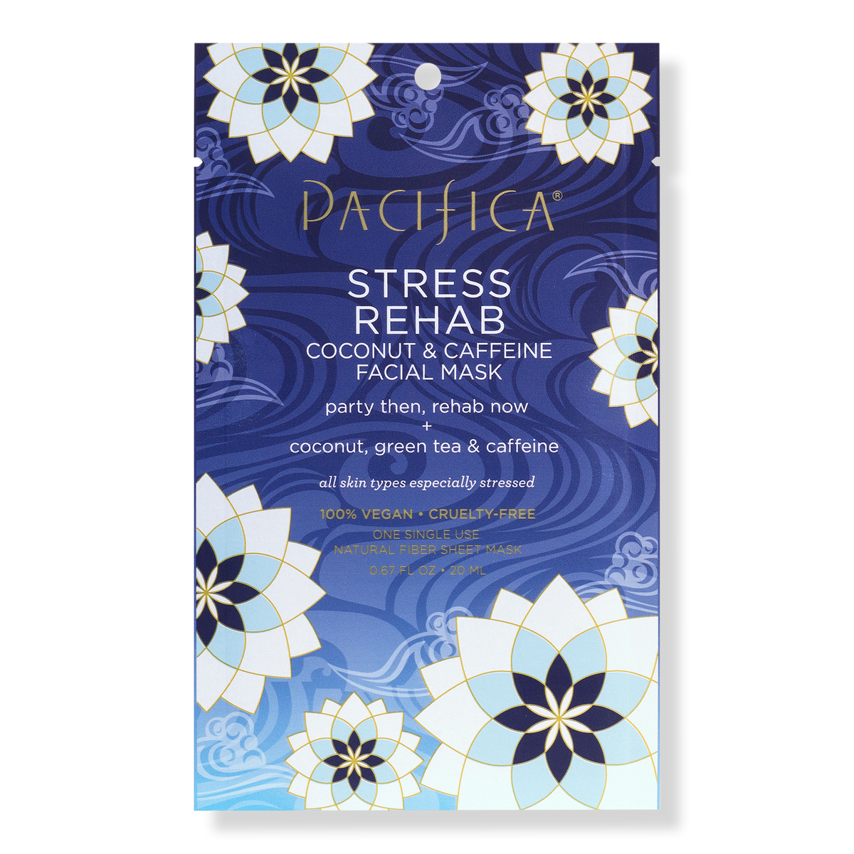 Pacifica Stress Rehab Coconut & Caffeine Facial Mask, 0.67 oz