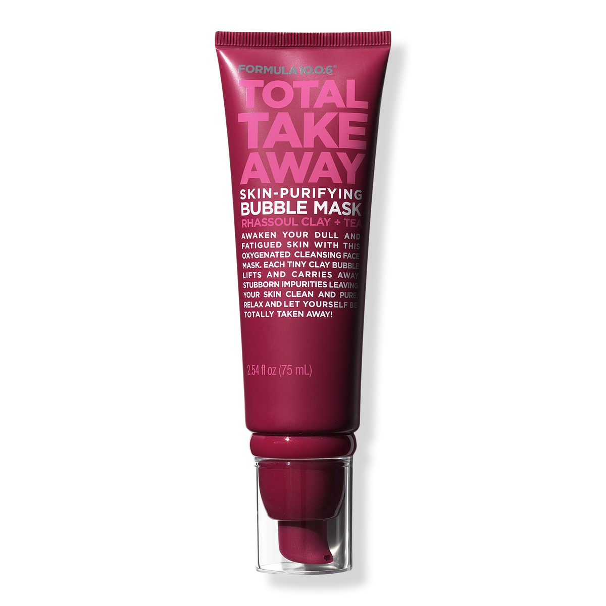 Formula 10.0.6 Total Take Away Skin-Purifying Clay + Tea Bubble Mask, 2.54 oz