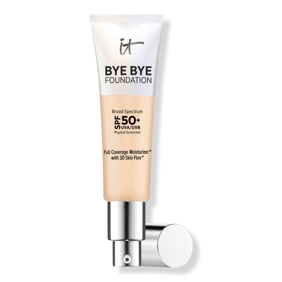 IT Cosmetics Bye Bye Foundation Full Coverage Moisturizer with, SPF 50+, Light, 1.014 oz