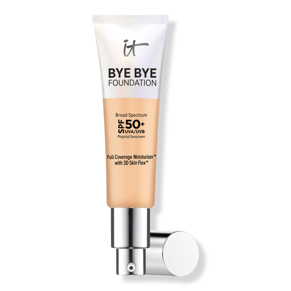 IT Cosmetics Bye Bye Foundation Full Coverage Moisturizer with, SPF 50+, Medium, 1.014 oz