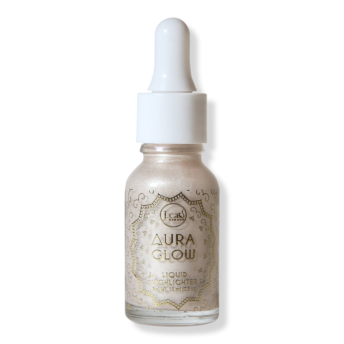 J.Cat Beauty Aura Glow Liquid Highlighter, White Goddess, 0.5 oz