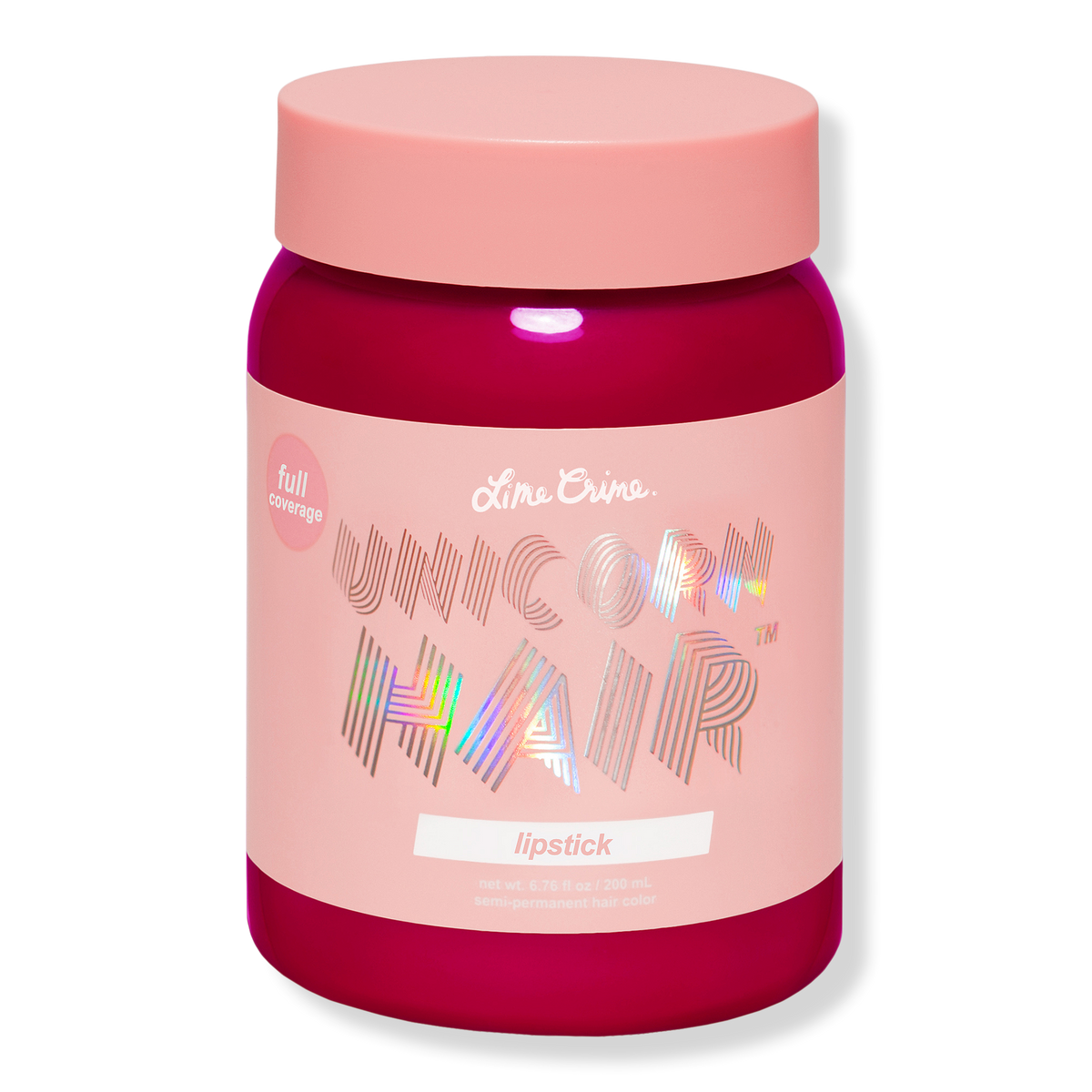 Lime Crime Unicorn Hair Semi-Permanent Hair Color Full Coverage, Lipstick, 6.76 oz