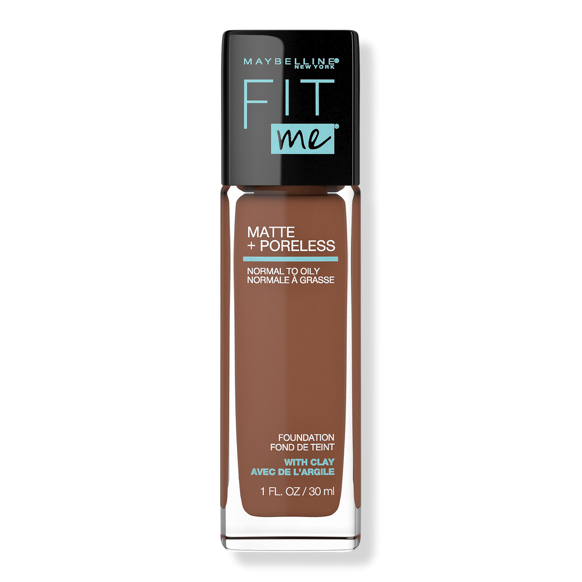Maybelline Fit Me Matte + Poreless Liquid Foundation, Deep Bronze 370, 1 oz