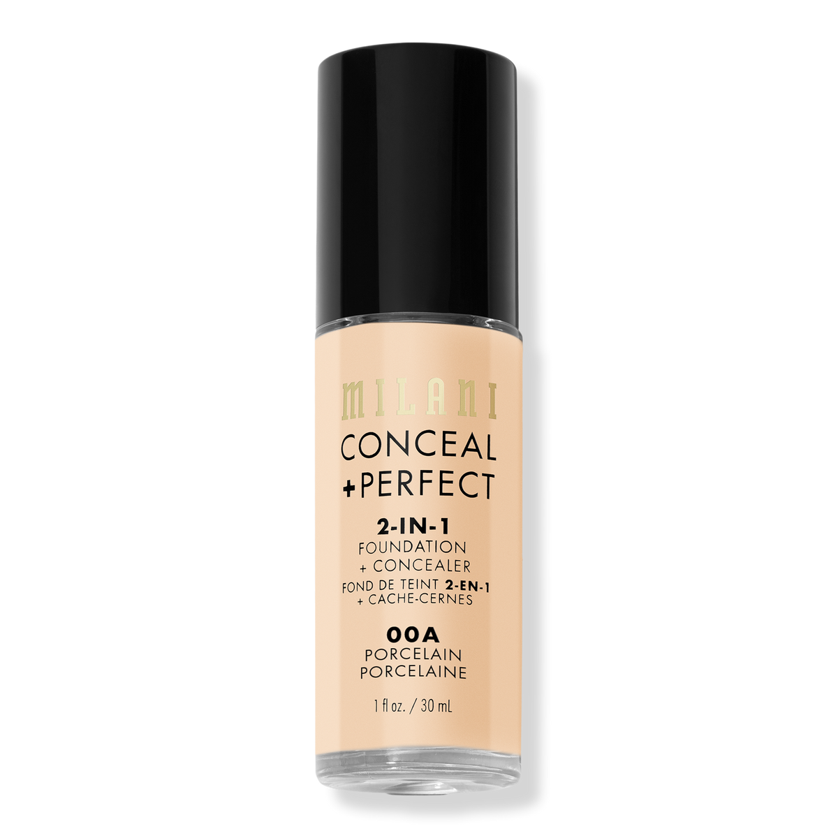 Milani Conceal + Perfect 2-in-1 Foundation + Concealer, Porcelain, 1 oz