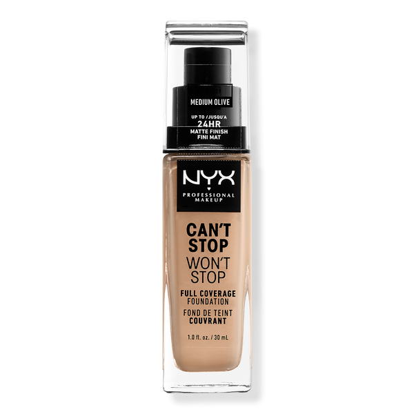 NYX Professional Makeup Can't Stop Won't Stop Foundation, Medium Olive, 1 oz