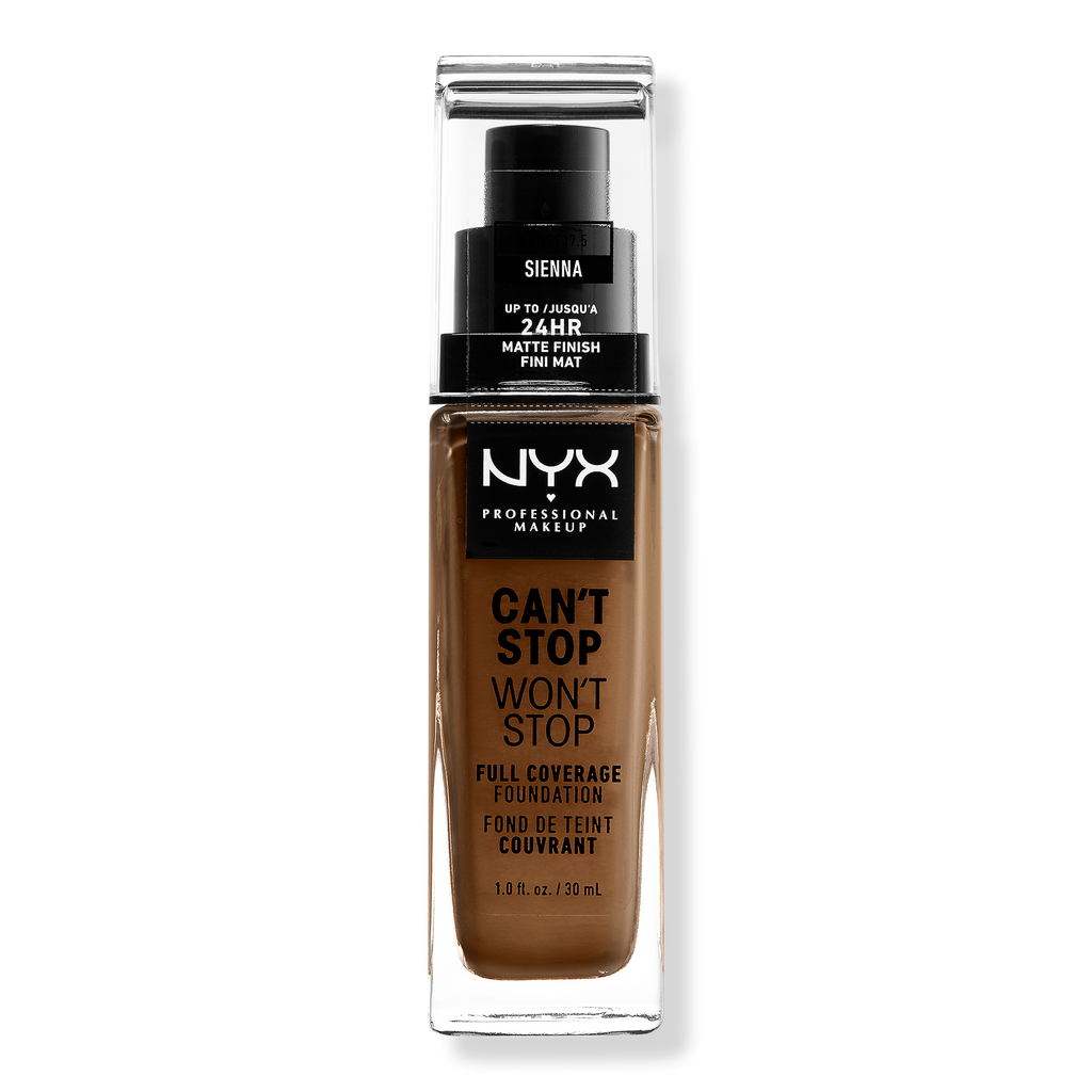 NYX Professional Makeup Can't Stop Won't Stop Foundation, Sienna, 1 oz