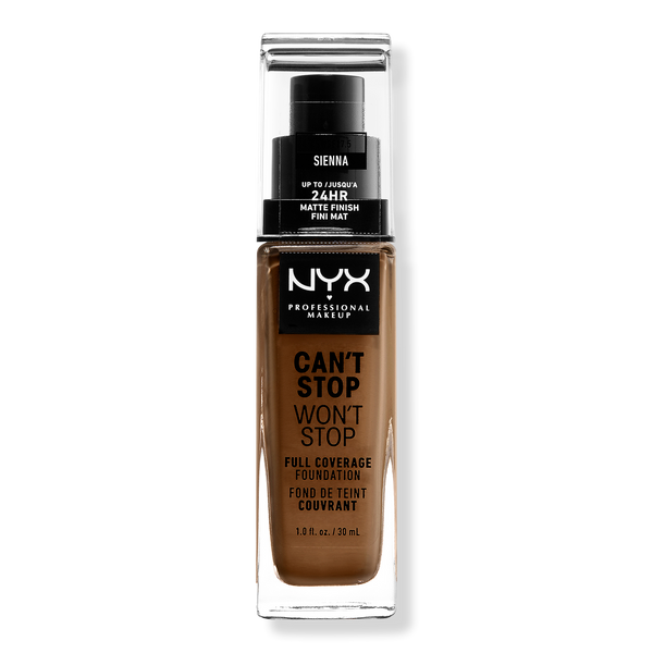 NYX Professional Makeup Can't Stop Won't Stop Foundation, Sienna, 1 oz