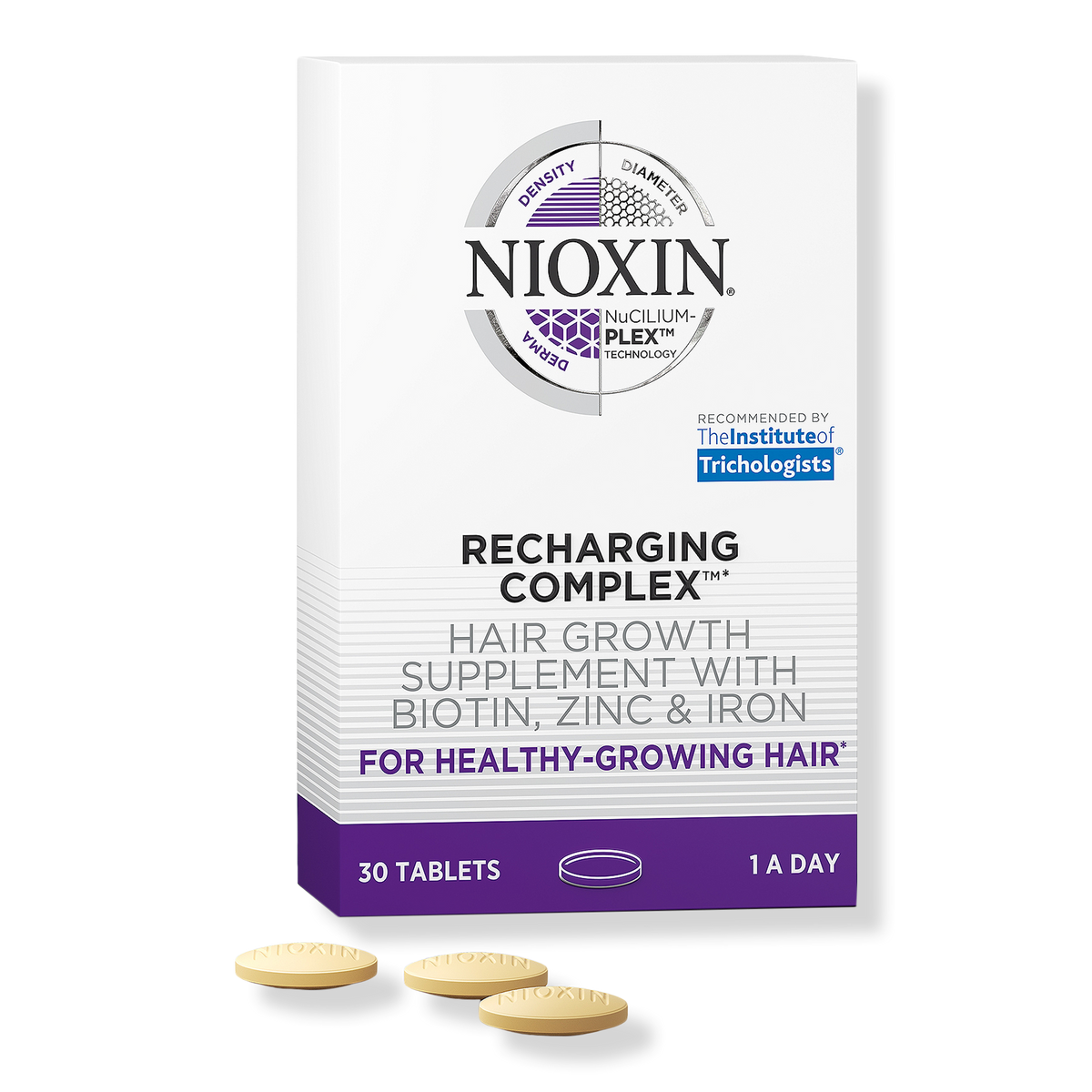 Nioxin Recharging Complex Hair Growth Supplement, 1 ea