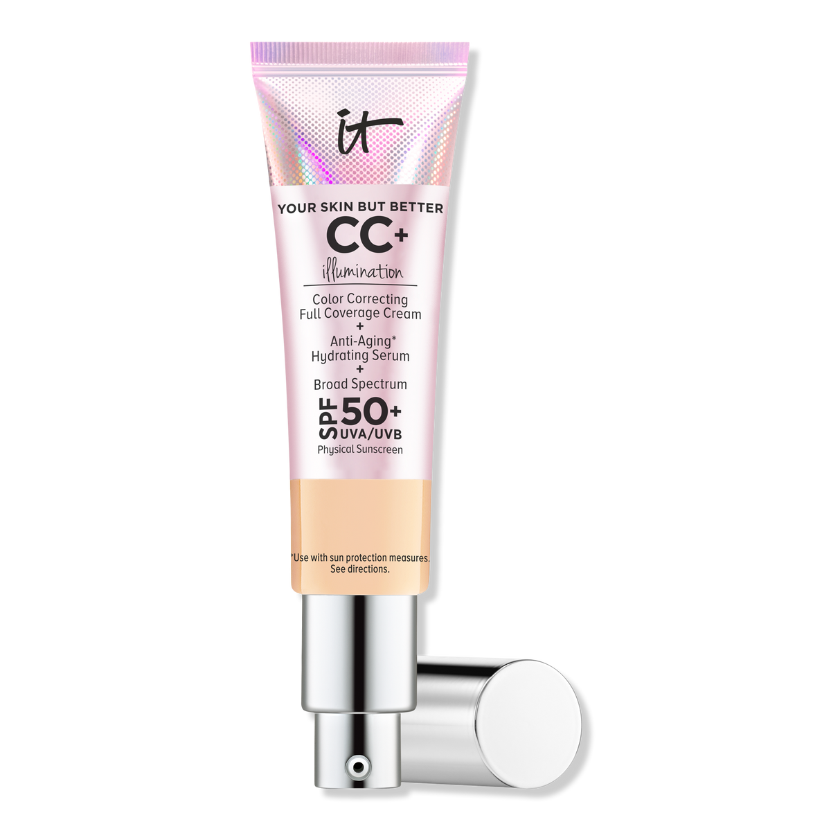 IT Cosmetics CC+ Cream Illumination, SPF 50+, Light Medium, 1.08 oz