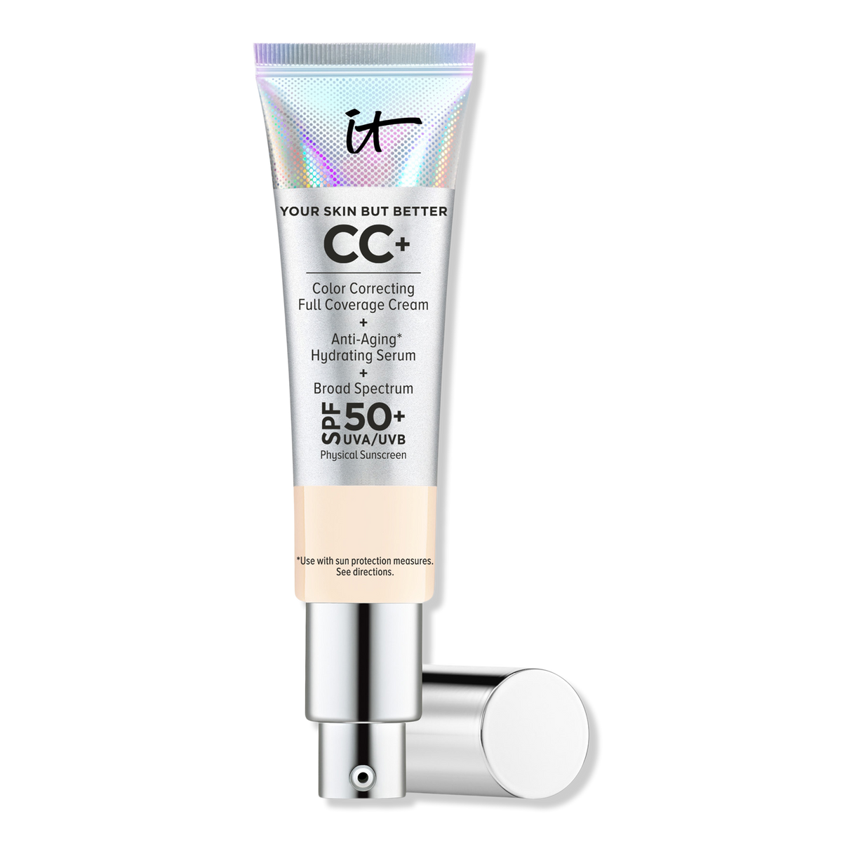 IT Cosmetics CC+ Cream with, SPF 50+, Light Medium, 1.08 oz