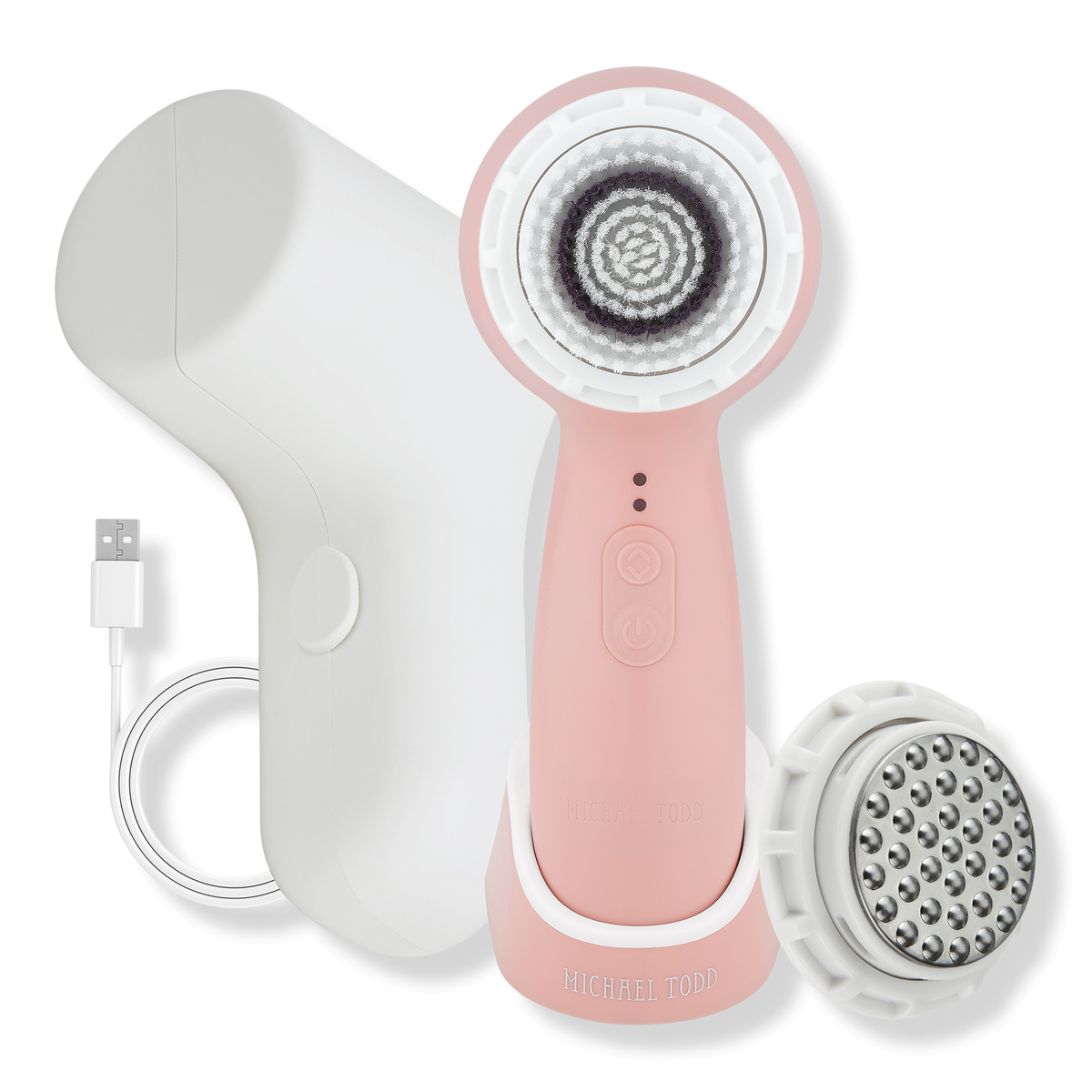 Michael Todd Beauty Soniclear Petite Antimicrobial Facial Sonic Skin Cleansing Brush, Millenial Pink, 1 ea