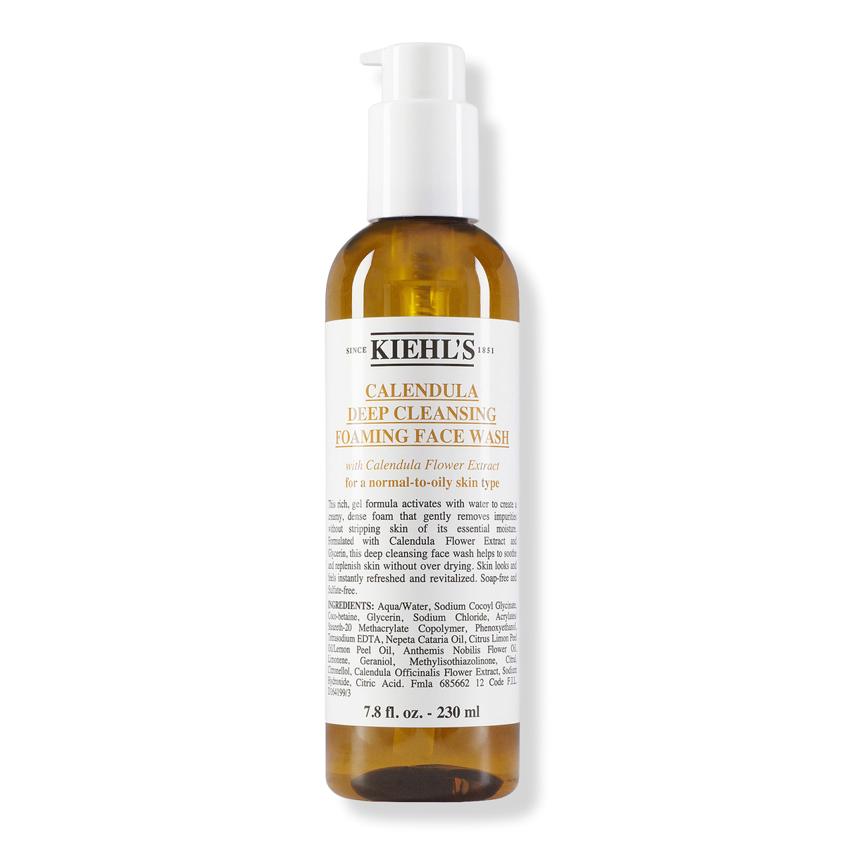 Kiehl's Since 1851 Calendula Deep Cleansing Foaming Face Wash, 7.8 oz