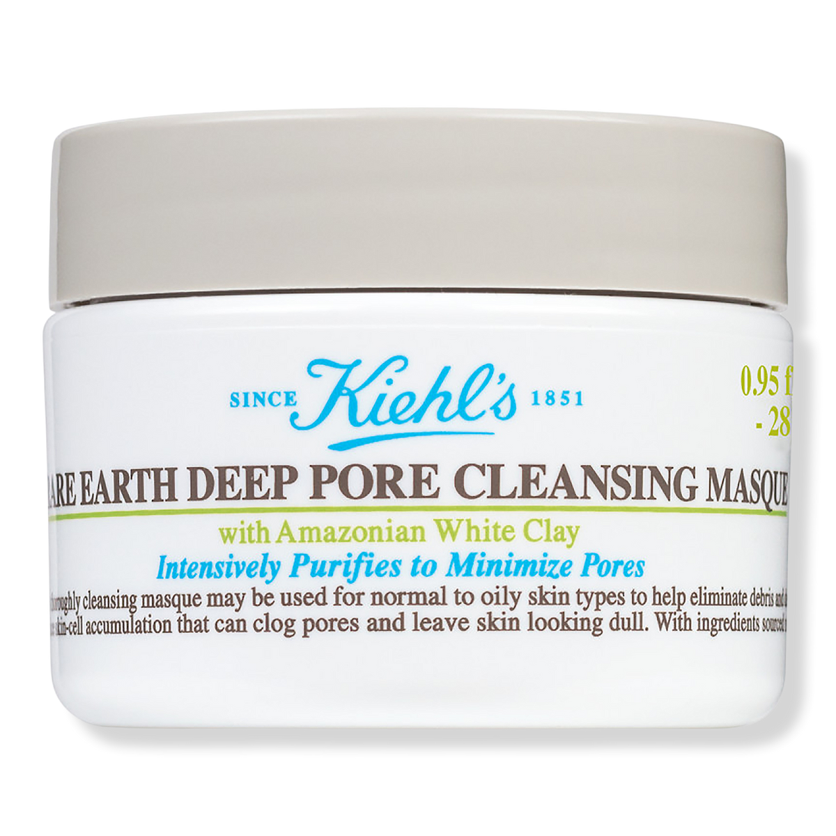 Kiehl's Since 1851 Travel Size Rare Earth Deep Pore Cleansing Mask, 0.95 oz