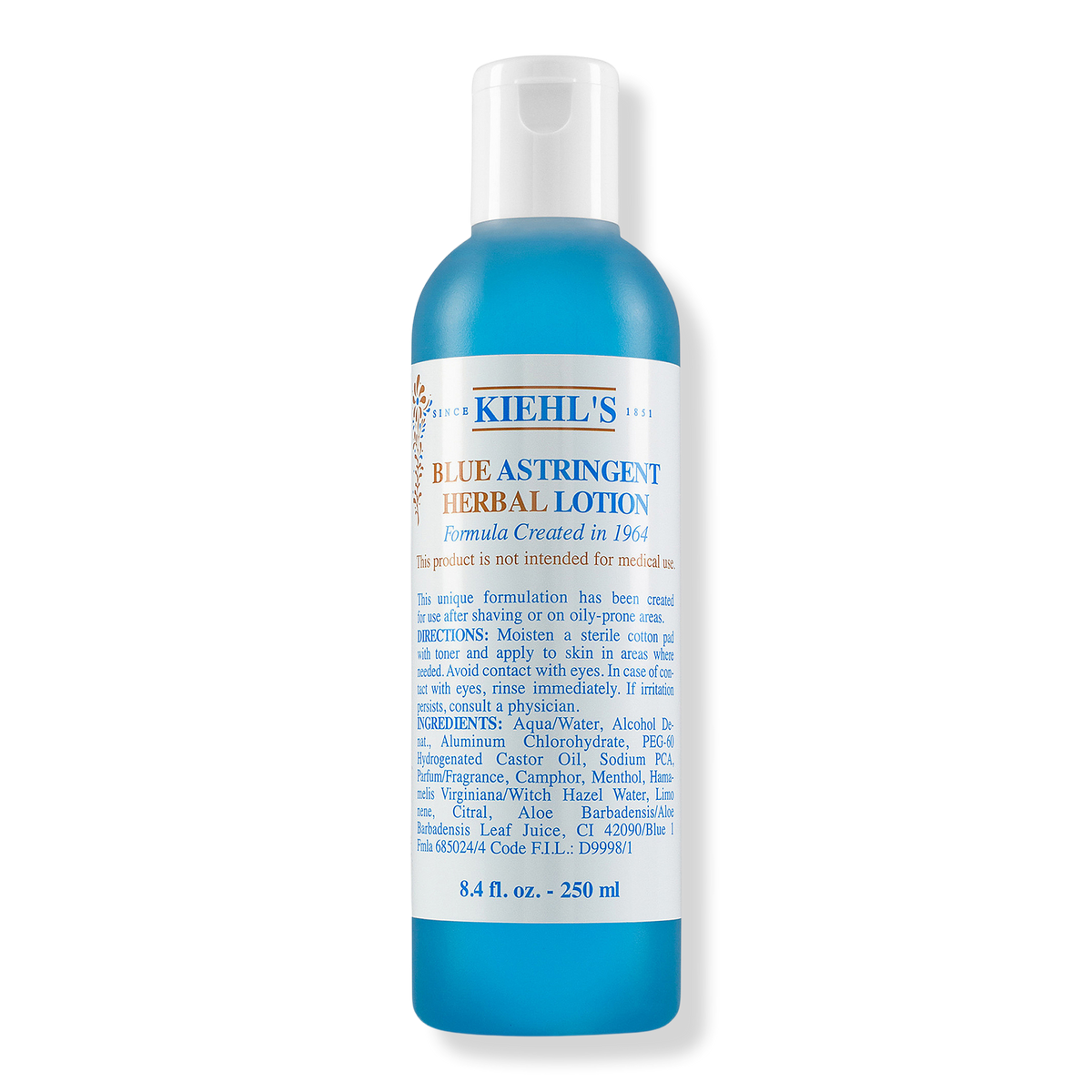 Kiehl's Blue Astringent Herbal Lotion, 8.5 oz