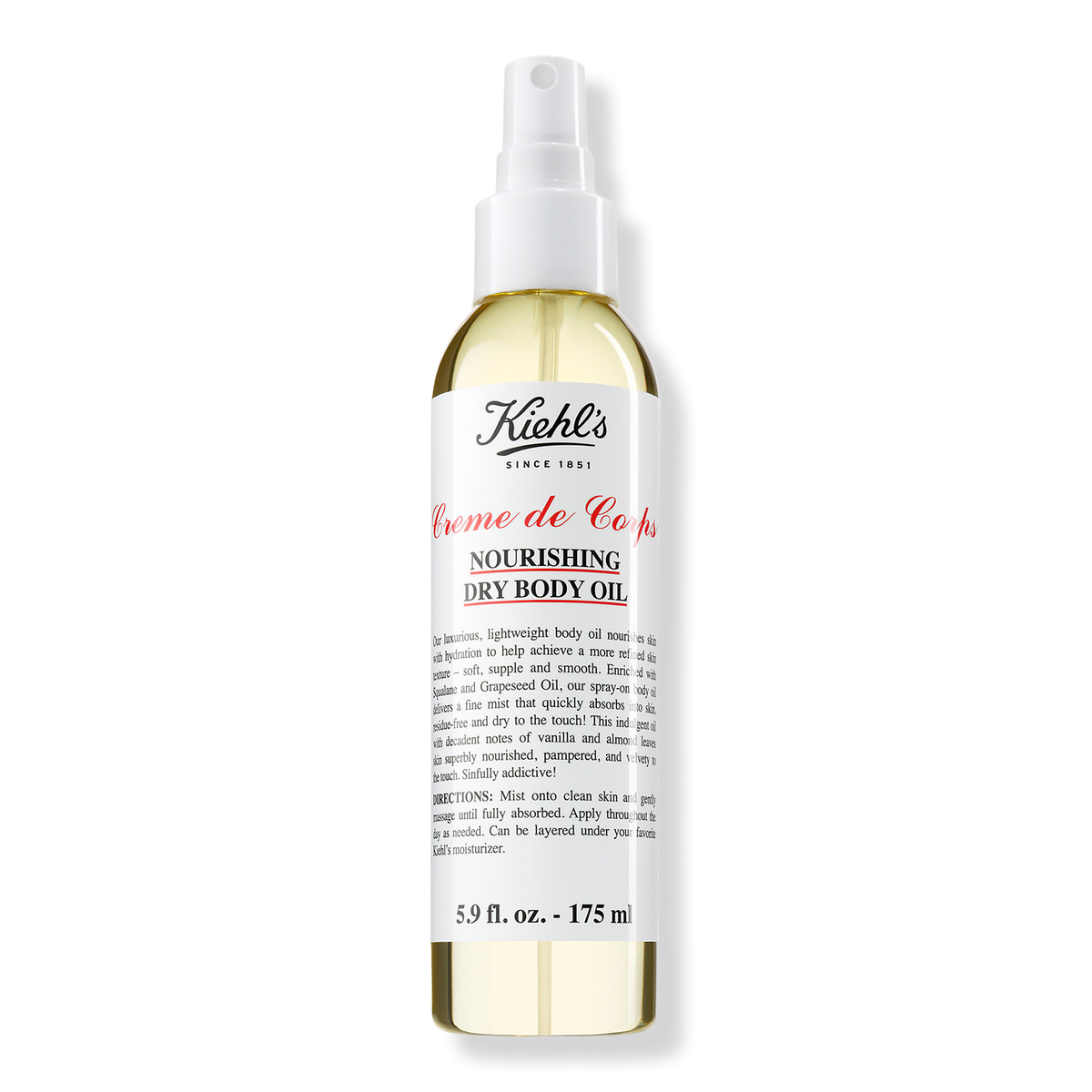 Kiehl's Since 1851 Creme de Corps Nourshing Dry Body Oil, 5.9 oz