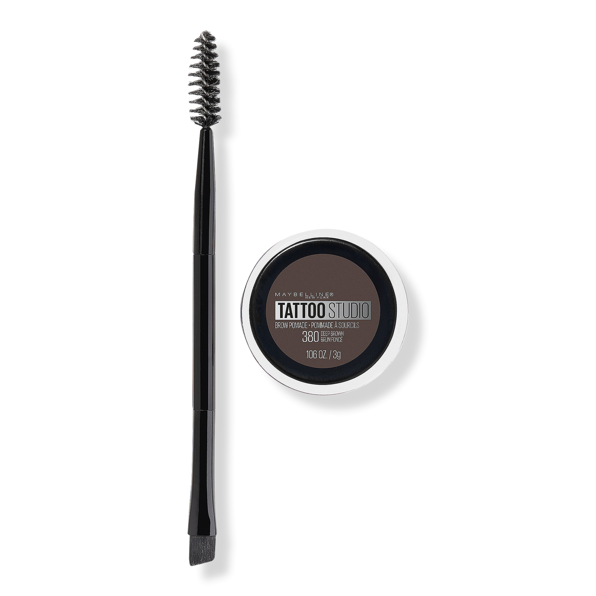 Maybelline TattooStudio Brow Pomade, Deep Brown, 0.10 oz