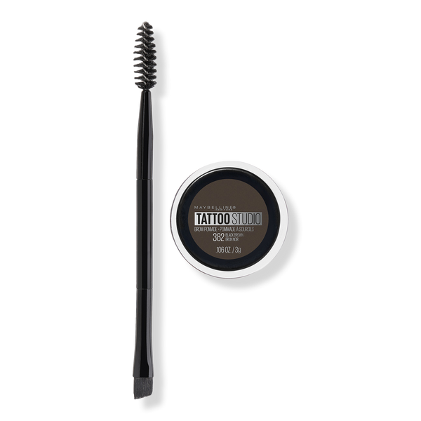 Maybelline TattooStudio Brow Pomade, Black Brown, 0.10 oz