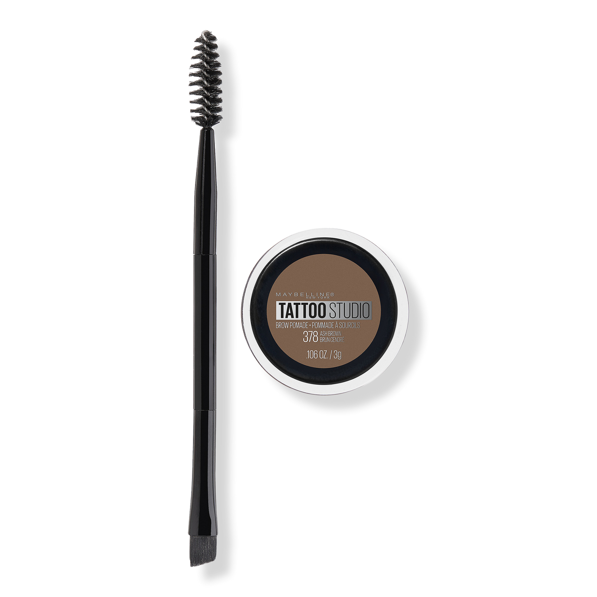 Maybelline TattooStudio Brow Pomade, Ash Brown, 0.10 oz
