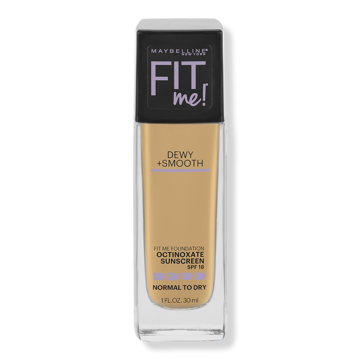 Maybelline Fit Me Dewy + Smooth Foundation, Warm Nude, 1 oz