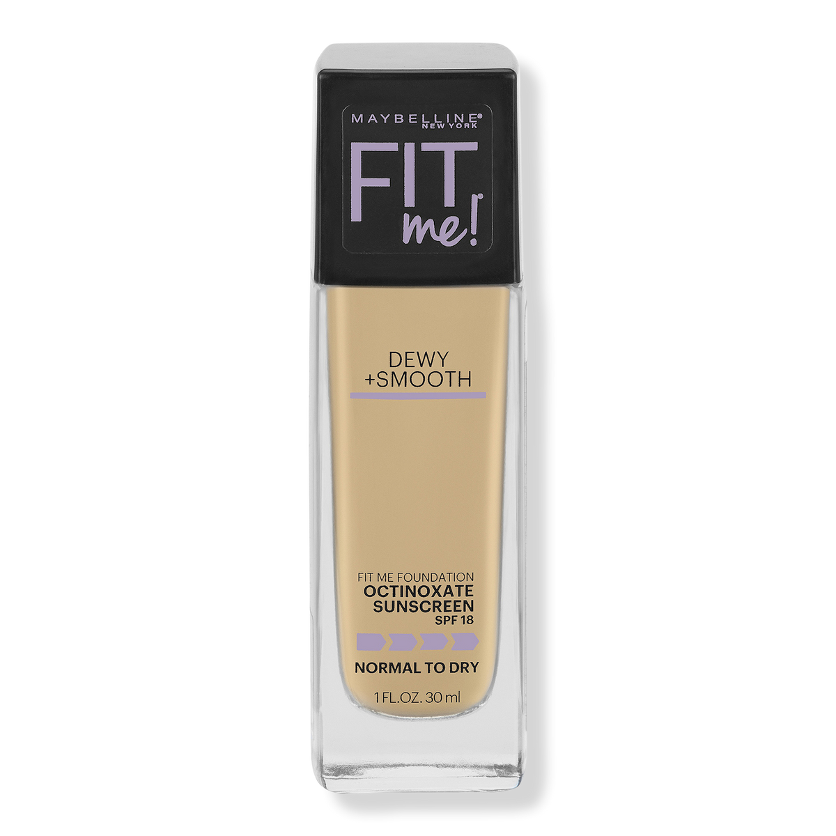Maybelline Fit Me Dewy + Smooth Foundation, Light Beige, 1 oz