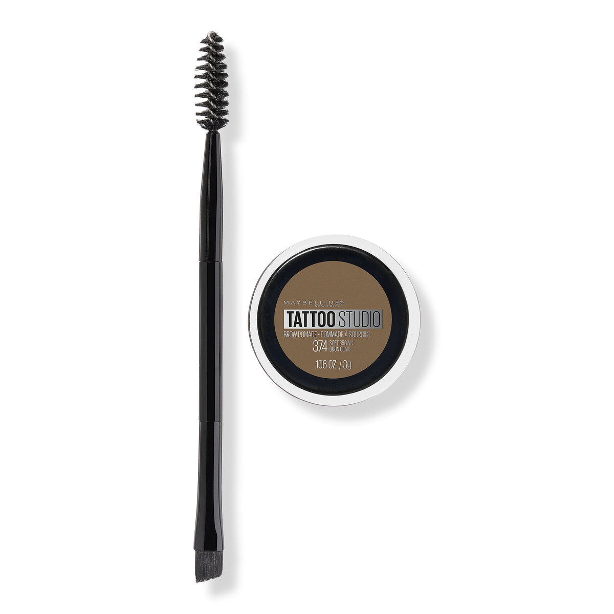 Maybelline TattooStudio Brow Pomade, Soft Brown, 0.10 oz