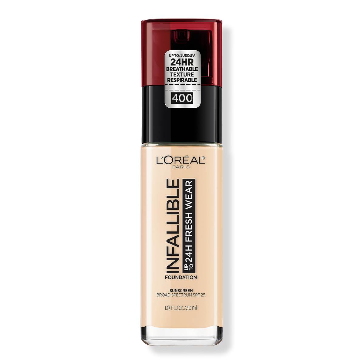 L'Oréal Infallible Fresh Wear 24HR Foundation, 400 Pearl, 1 oz