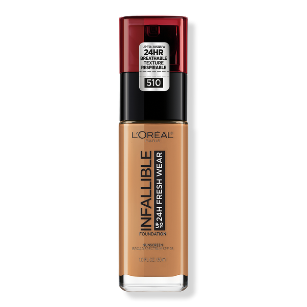 L'Oréal Infallible Fresh Wear 24HR Foundation, 510 Hazelnut, 1 oz