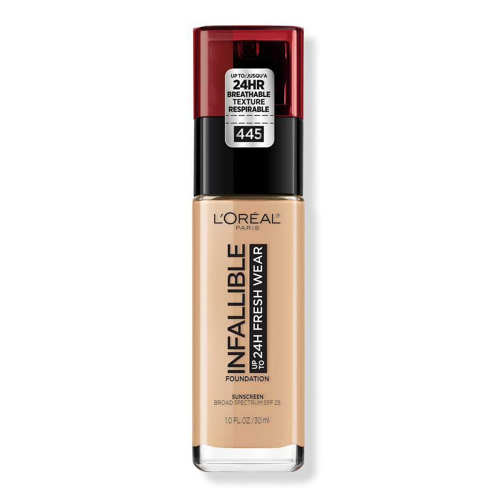 L'Oréal Infallible Fresh Wear 24HR Foundation, 445 Vanilla, 1 oz