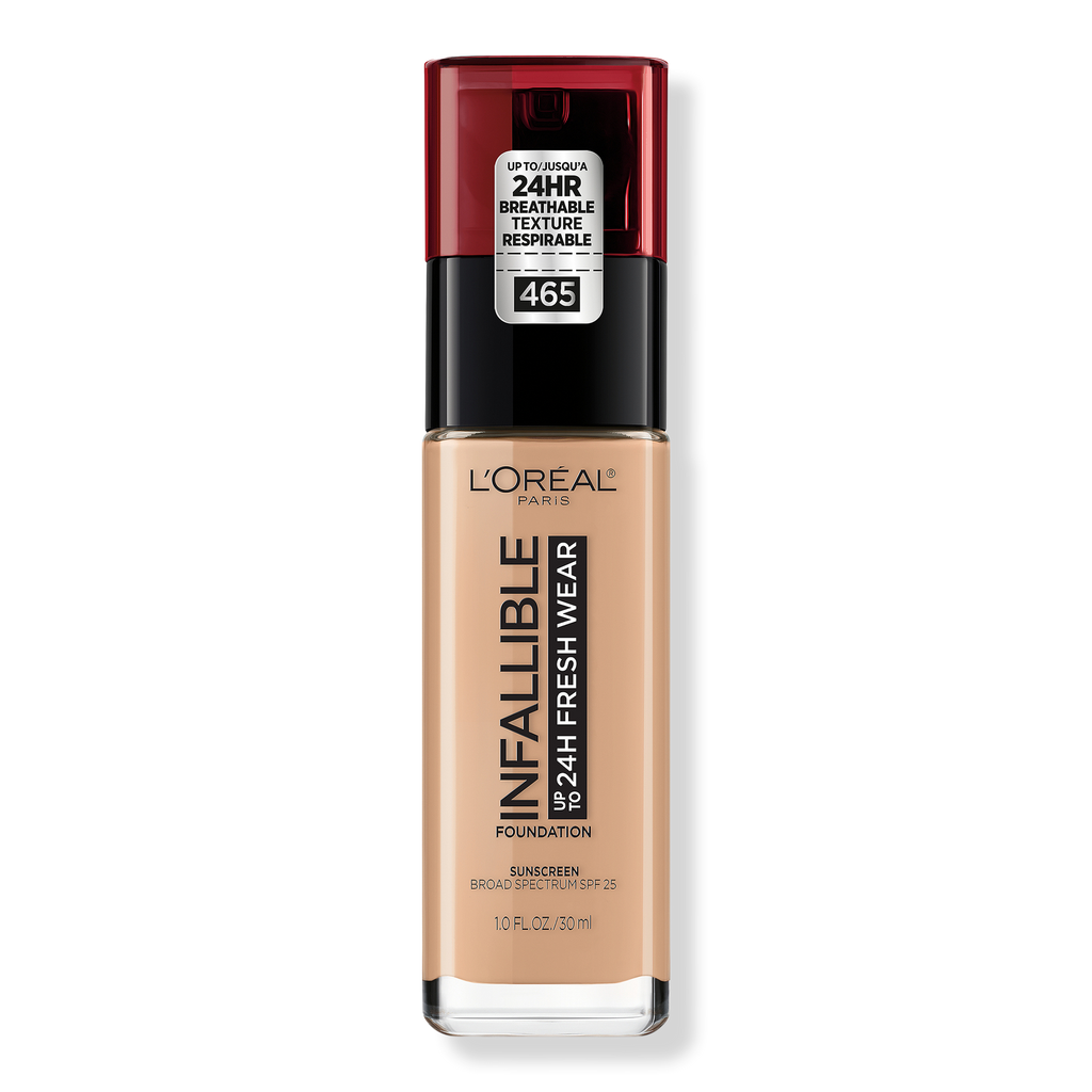 L'Oréal Infallible Fresh Wear 24HR Foundation, 465 Sand, 1 oz