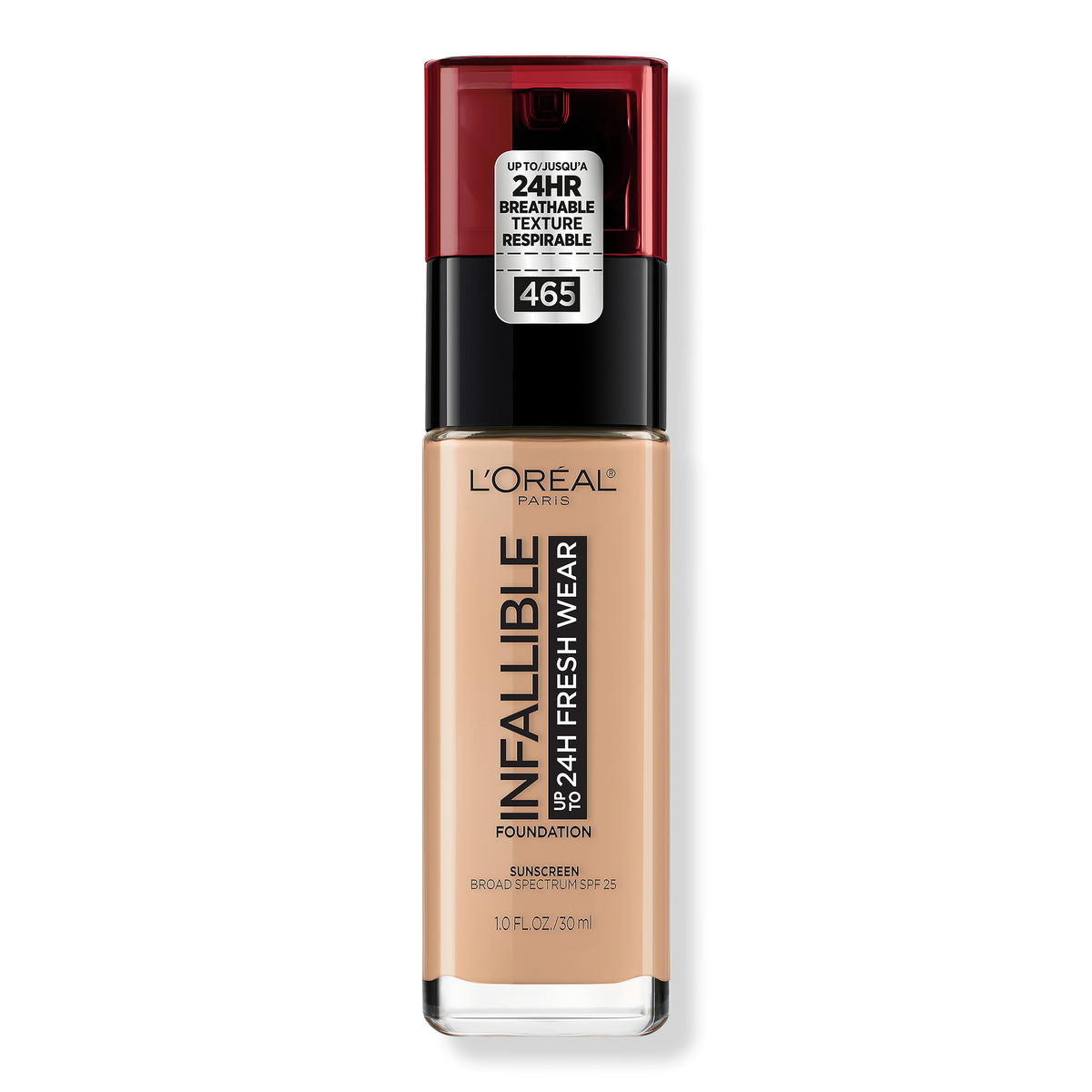 L'Oréal Infallible Fresh Wear 24HR Foundation, 465 Sand, 1 oz