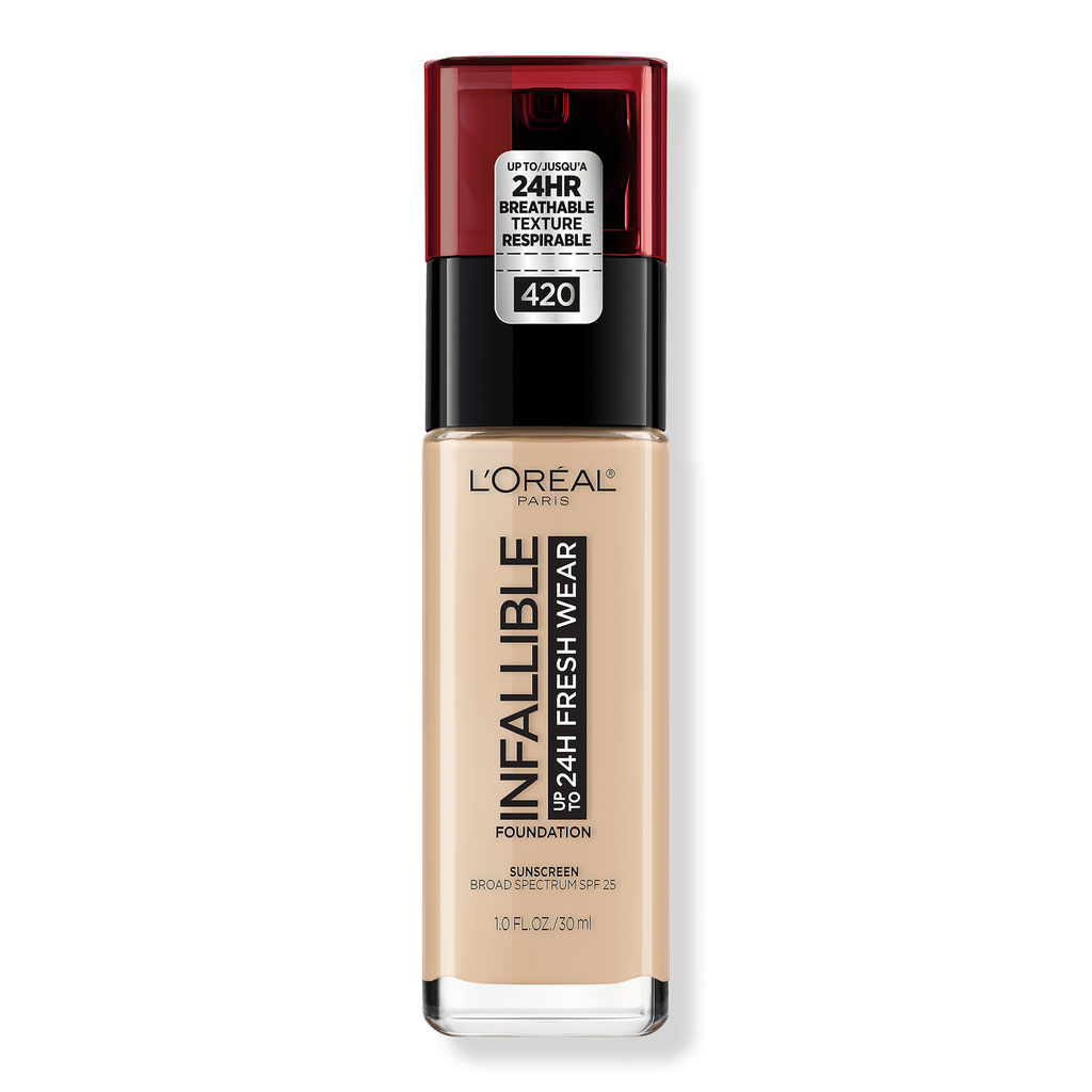 L'Oréal Infallible Fresh Wear 24HR Foundation, 420 True Beige, 1 oz