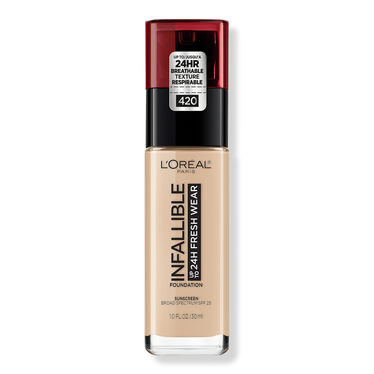 L'Oréal Infallible Fresh Wear 24HR Foundation, 420 True Beige, 1 oz