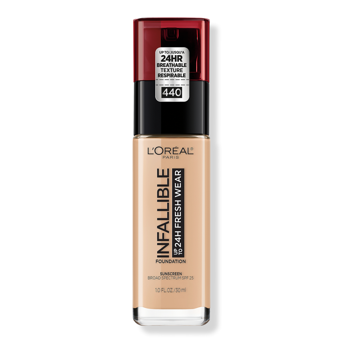 L'Oréal Infallible Fresh Wear 24HR Foundation, 440 Natural Rose, 1 oz